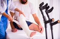 Leg injured in a slip and fall accident